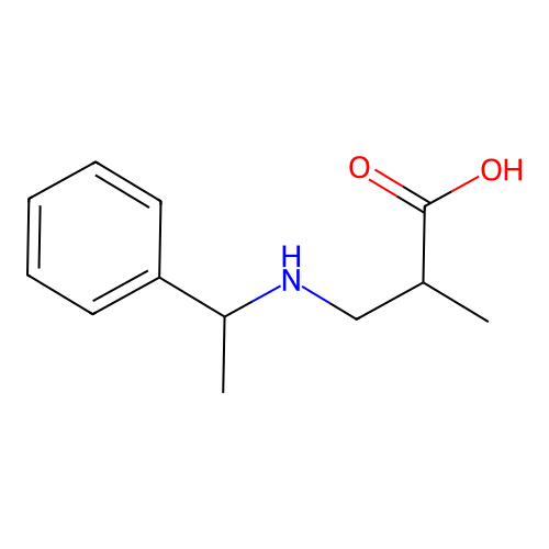 2-Methyl-3-(1-phenylethylamino)propanoic acid structure