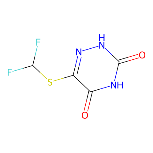 1,2,4-Triazine-3,5(2H,4H)-dione, 6-[(difluoromethyl)thio]- structure