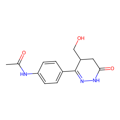N-(4-(1,4,5,6-Tetrahydro-4-(hydroxymethyl)-6-oxo-3-pyridazinyl)phenyl)acetamide structure
