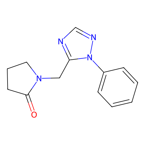 2-Pyrrolidinone, 1-((1-phenyl-1H-1,2,4-triazol-5-yl)methyl)- structure