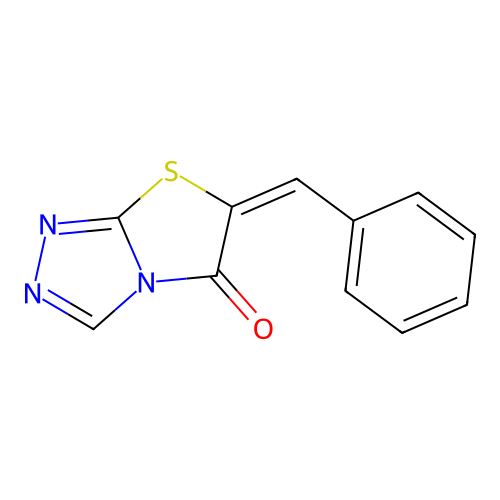 Thiazolo(2,3-c)-1,2,4-triazol-5(6H)-one, 6-(phenylmethylene)- structure