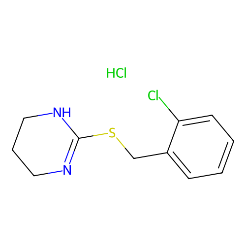 2-[(2-Chlorobenzyl)thio]-1,4,5,6-tetrahydropyrimidine hydrochloride structure