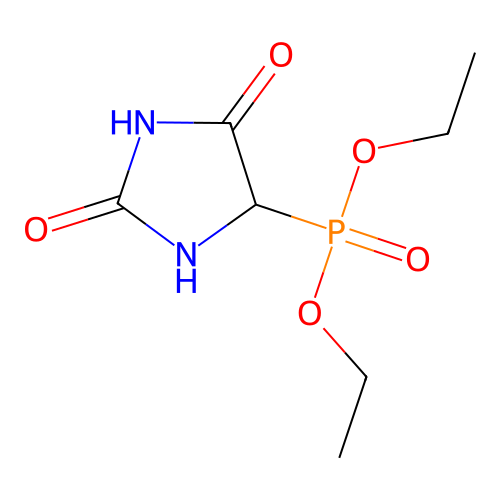 Diethyl 5-hydantoylphosphonate structure