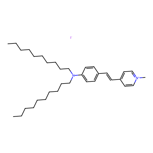 Pyridinium,4-[2-[4-(didecylamino)phenyl]ethenyl]-1-methyl-,iodide(1:1) structure