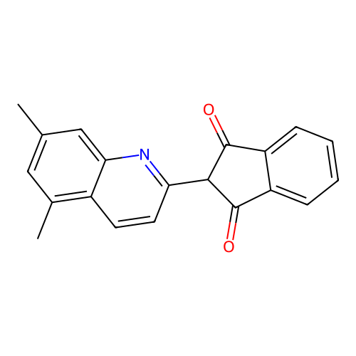 2-(5,7-Dimethylquinolin-2-YL)-2,3-dihydro-1H-indene-1,3-dione structure