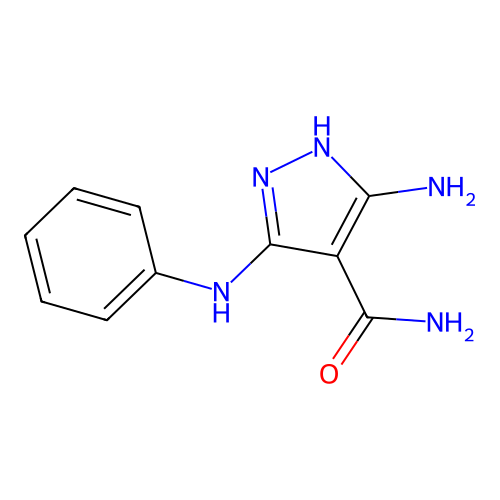 5-Amino-3-(phenylamino)-1h-pyrazole-4-carboxamide structure