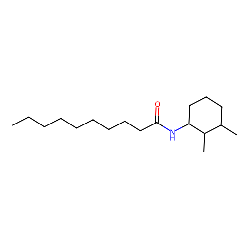 N-(2,3-dimethylcyclohexyl)decanamide structure