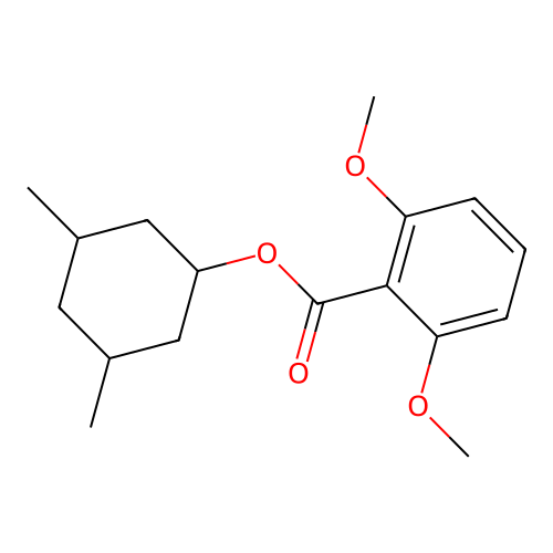 3,5-Dimethylcyclohexyl 2,6-dimethoxybenzoate structure