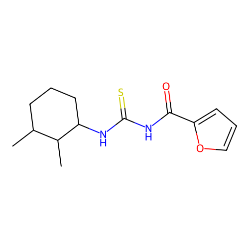 N-[(2,3-dimethylcyclohexyl)carbamothioyl]furan-2-carboxamide structure
