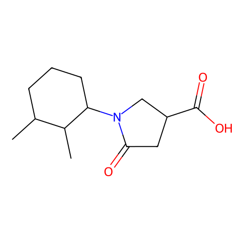 1-(2,3-Dimethylcyclohexyl)-5-oxopyrrolidine-3-carboxylic acid structure