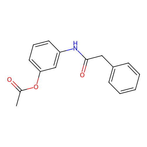 Benzeneacetamide, N-[3-(acetyloxy)phenyl]- structure