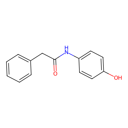 N-(4-hydroxyphenyl)-2-phenylacetamide structure