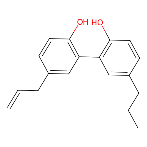 [1,1'-Biphenyl]-2,2'-diol, 5-(2-propenyl)-5'-propyl- structure