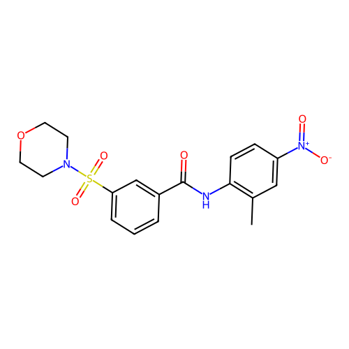 N-(2-methyl-4-nitrophenyl)-3-(morpholinosulfonyl)benzamide structure