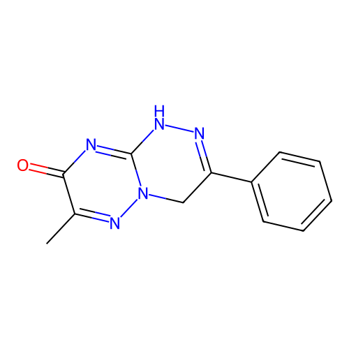 7-methyl-3-phenyl-4,9-dihydro-8H-[1,2,4]triazino[4,3-b][1,2,4]triazin-8-one structure