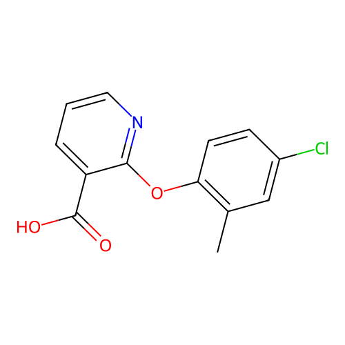 2-(4-Chloro-2-methylphenoxy)pyridine-3-carboxylic acid structure