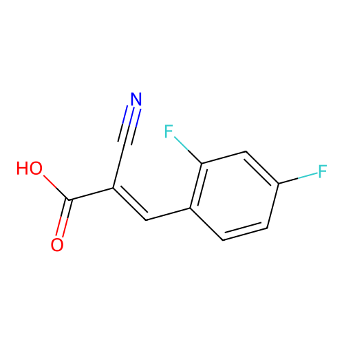 (E)-2-cyano-3-(2,4-difluorophenyl)prop-2-enoic Acid structure