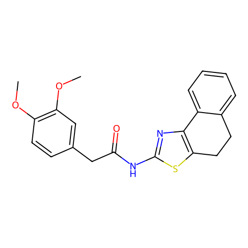 N-(4,5-dihydronaphtho[1,2-d]thiazol-2-yl)-2-(3,4-dimethoxyphenyl)acetamide structure