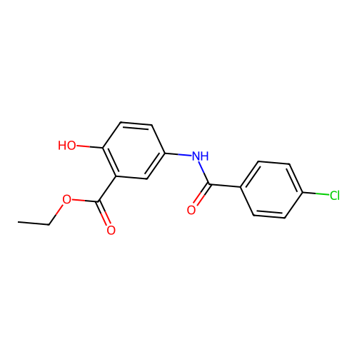 Ethyl 5-[(4-chlorobenzoyl)amino]-2-hydroxybenzoate structure