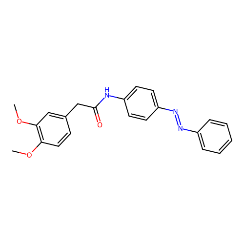 Benzeneacetamide, 3,4-dimethoxy-N-[4-(2-phenyldiazenyl)phenyl]- structure