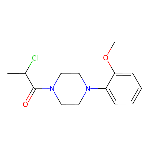 2-Chloro-1-[4-(2-methoxyphenyl)piperazino]propan-1-one structure