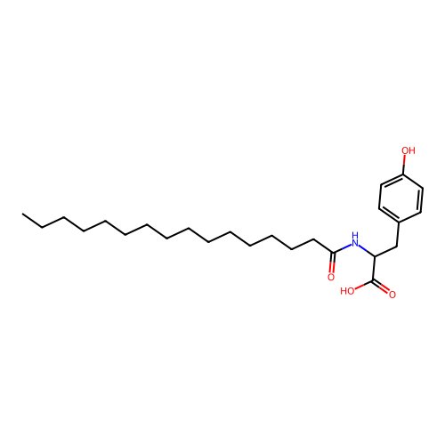 N-Palmitoyl-L-tyrosine structure