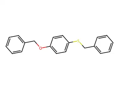 Benzene, 1-(penylmethoxy)-4-((phenylmethyl)thio)- structure