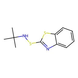 N-(1,1-Dimethylethyl)-2-benzothiazolesulfenamide structure