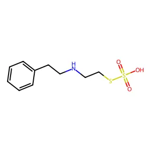 Ethanethiol, 2-phenethylamino-, hydrogen sulfate (ester) structure