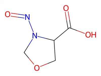 3-nitroso-1,3-oxazolidine-4-carboxylic Acid structure