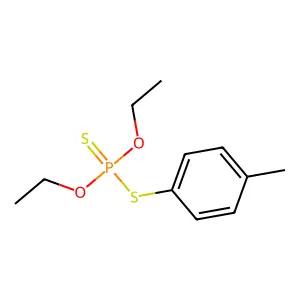 Phosphorodithioic acid, O,O-diethyl S-(p-tolyl) ester structure