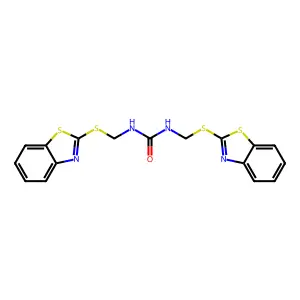 1,3-Bis(benzothiazol-2-ylthiomethyl)urea structure