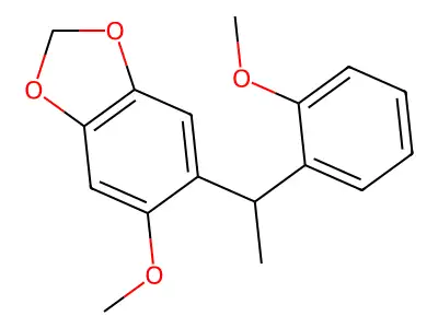5-Methoxy-6-(1-(2-methoxyphenyl)ethyl)-1,3-benzodioxole structure