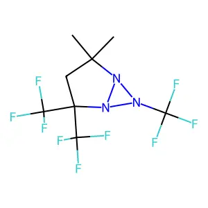 1,5,6-Triazabicyclo(3.1.0)hexane, 4,4-dimethyl-2,2,6-tris(trifluoromethyl)- structure