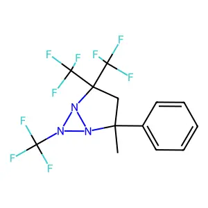 1,5,6-Triazabicyclo(3.1.0)hexane, 4-methyl-2,2,6-tris(trifluoromethyl)-4-phenyl- structure