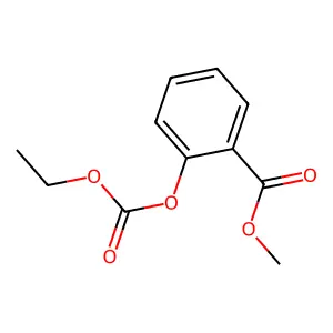 Benzoic acid, 2-((ethoxycarbonyl)oxy)-, methyl ester structure
