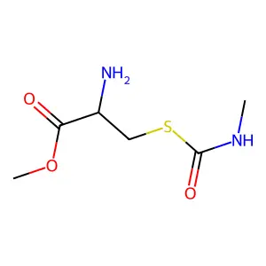 methyl (2R)-2-amino-3-(methylcarbamoylsulfanyl)propanoate structure