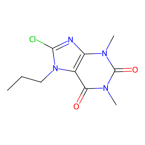 8-Chloro-1,3-dimethyl-7-propyl-3,7-dihydro-purine-2,6-dione structure