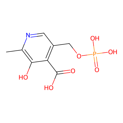 4-Pyridoxic acid 5'-phosphate structure