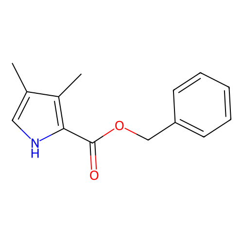 1H-Pyrrole-2-carboxylic acid, 3,4-dimethyl-, phenylmethyl ester structure