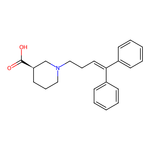 1-(4,4-Diphenyl-but-3-enyl)-piperidine-3-carboxylic acid structure