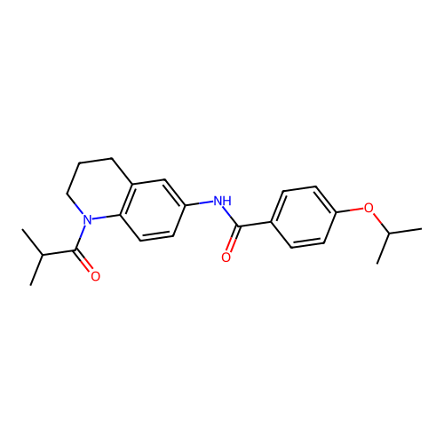 N-(1-isobutyryl-1,2,3,4-tetrahydroquinolin-6-yl)-4-isopropoxybenzamide structure