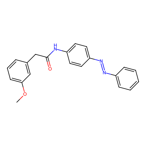Benzeneacetamide, 3-methoxy-N-[4-(2-phenyldiazenyl)phenyl]- structure