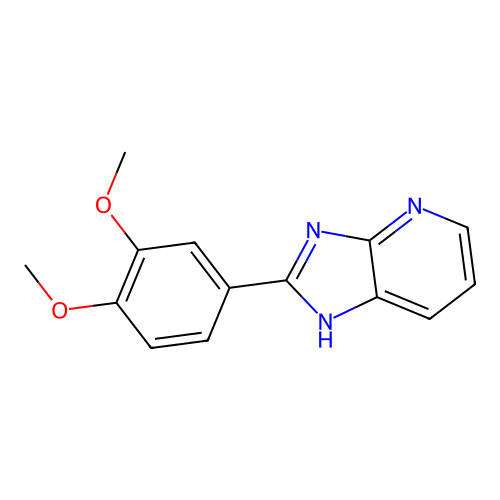 2-(3,4-dimethoxyphenyl)-1H-imidazo[4,5-b]pyridine structure