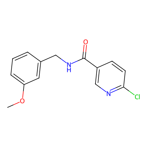 6-chloro-N-(3-methoxybenzyl)nicotinamide structure