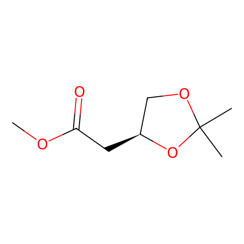 Methyl (4S)-(+)-2,2-dimethyl-1,3-dioxolane-4-acetate structure