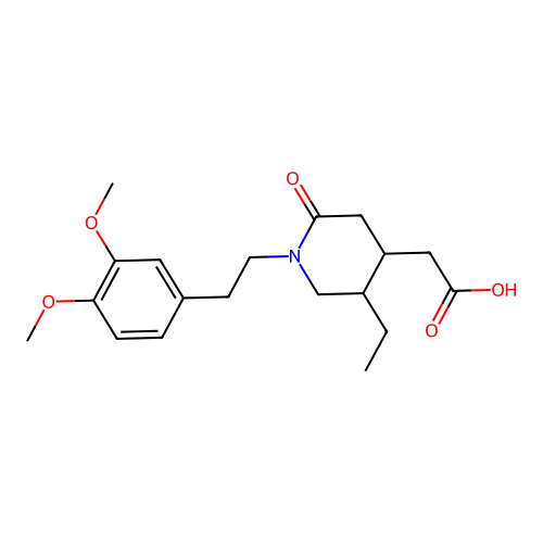 (1-(2-(3,4-Dimethoxy-phenyl)-ethyl)-5-ethyl-2-oxo-piperidin-4-YL)-acetic acid structure