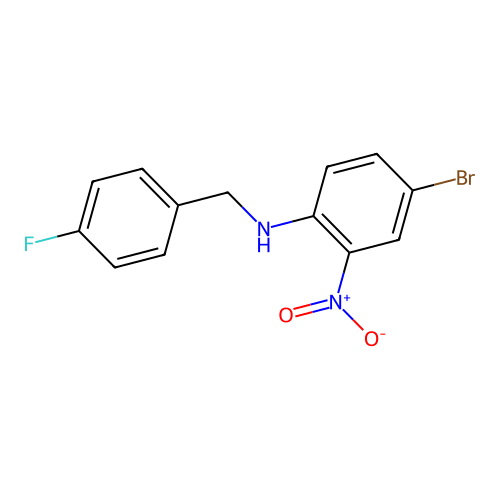 4-bromo-N-[(4-fluorophenyl)methyl]-2-nitroaniline structure