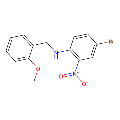 4-bromo-N-[(2-methoxyphenyl)methyl]-2-nitroaniline structure