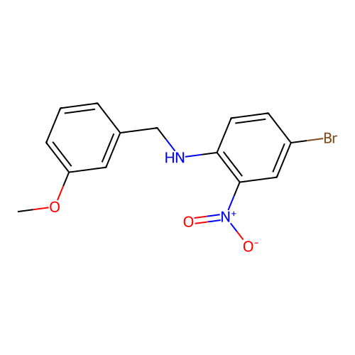 4-bromo-N-[(3-methoxyphenyl)methyl]-2-nitroaniline structure